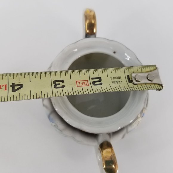 Dragon Ware Japanese Moriage Betsons Cream Sugar Bowl Set 2 With Lid Grey Blue - Picture 12 of 14